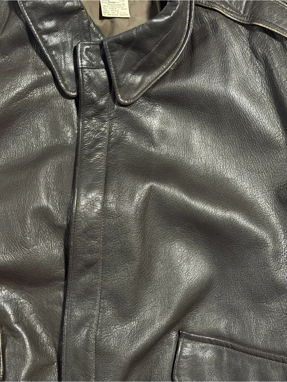 Vintage L.L. Bean Men's Brown Leather Bomber Jacket